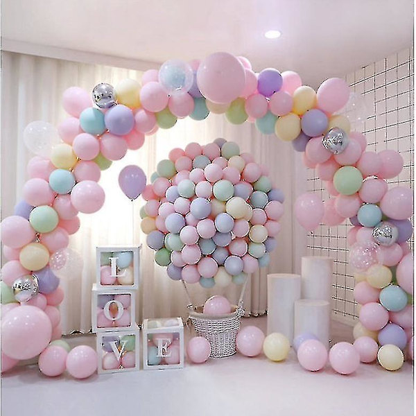 100 st 5 tum Ballong Färgglad Macaron Belon För Födelsedagsfest Bröllop
