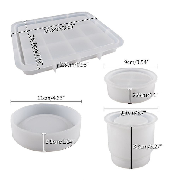 DIY beholderbakke silikoneforme epoxy støbeform askebægerfremstillingsartikler