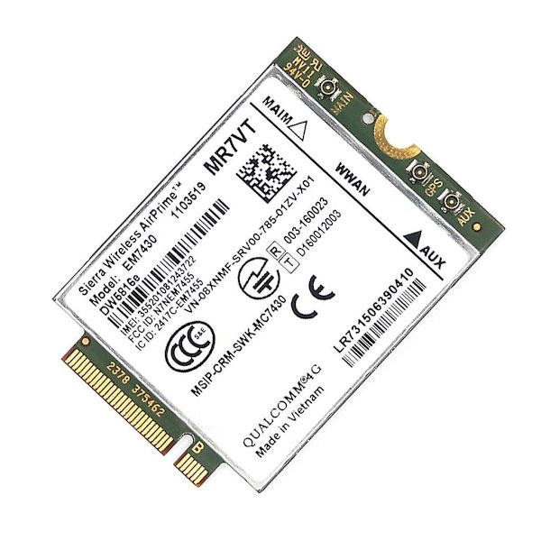 Til Airprime Em7430 Dw5816e Ngff M2 - 4g Modul 300mbps Gobi6000 4g Lte Cat-6