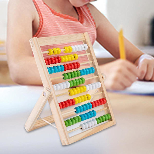 Træ Abacus, Lærende Tælleramme Legetøj Drenge