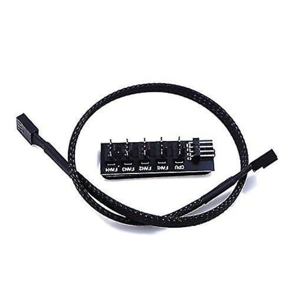 4-pin Pwm fläktströmförsörjningskabel 1 till 5 Splitter 5 Way PC-fodral