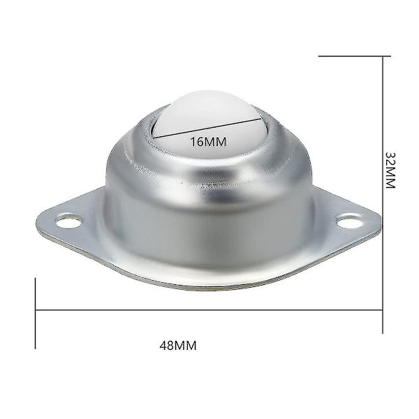 8 Pakk Nylon Ball Caster Hjul for Møbler eller Skap, Møbelhjul, Overføringshjul i Nylon og Rustfritt Stål for Møbler