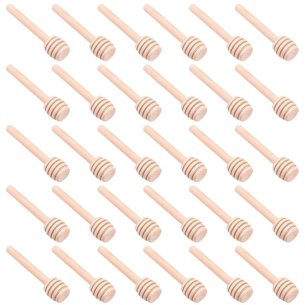 30 stk Mini Tre Honning Dipper Pinner, 3 Tommers Server For Honningkrukke Dispense Drypp Honning