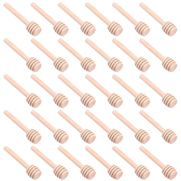 30 stk Mini Wood Honey Dipper Sticks, 3 tommers server for honningkrukke dispensere Drypp honning