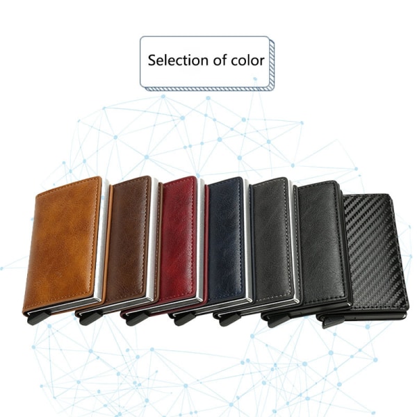 Carbon RFID - NFC Beskyttet Tegnebogskortholder 6 Kort Brun One Size Brown