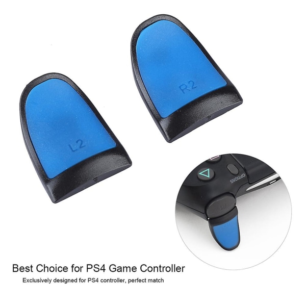 L2 R2 Controller Extenders Knapper Udvidelse Trigger Soft Touch Udvidede Greb Til Ps4 (blå)