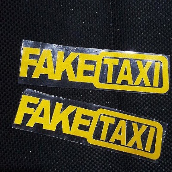 2 stk Fake Taxi Car Sticker Decal Emblem Selvklebende Vinyl Stickers For Car Van