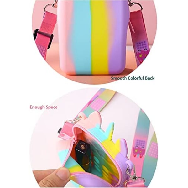 Pop Purse Fidget Bag Skulderveske for jenter， Søt Crossbody Bag Party favoriserer Leker Skoleutstyr Pop for Student Barn