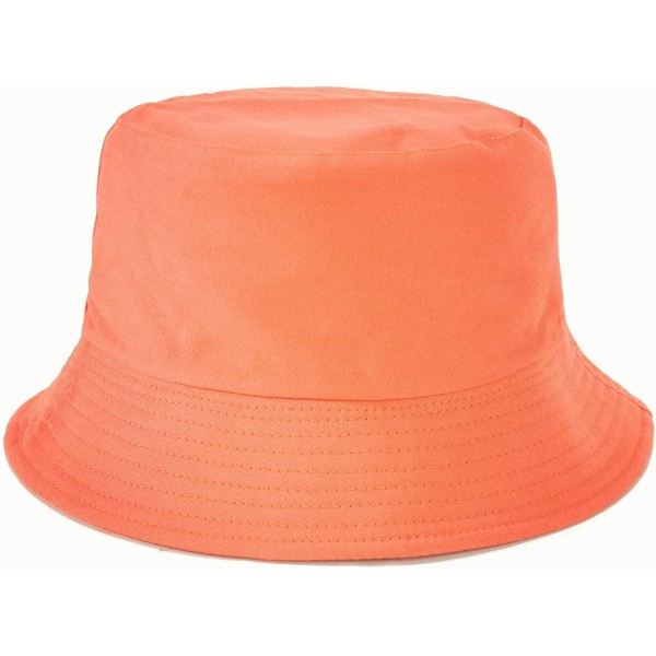 Spandøsebøttehat Unisex Solhat Ensfarvet Mænd Kvinder (Orange) orange