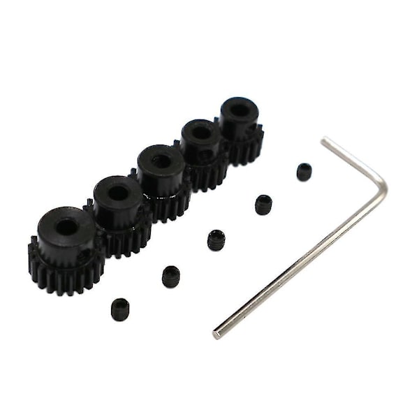 48p Pinion Gear Set 3.175mm Rc Motor, 5 stk 48 Pitch Gears Rc Oppgraderingsdel Med