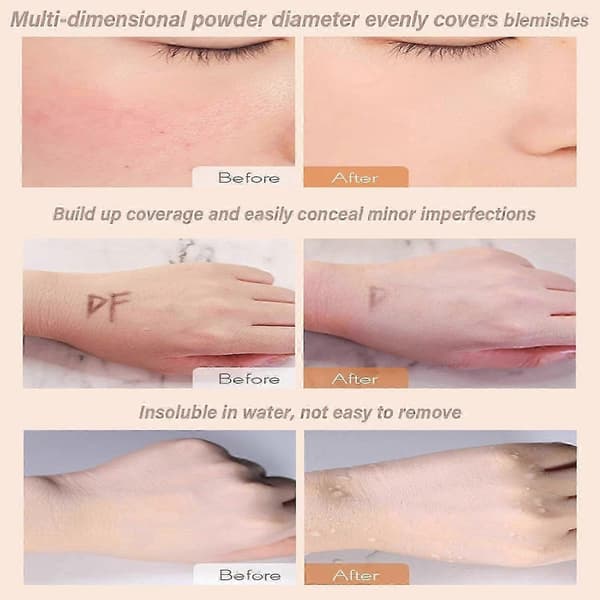 Evanesce Blød Mat Creme Concealer, Vandfast Foundation, Fuld Dækning Ivory