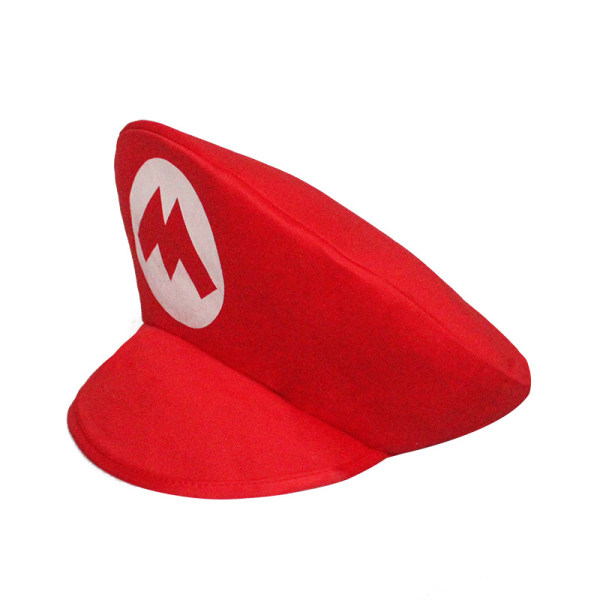 Super Mario Bros. Luigi Cartoon Cosplay Hatt Klassisk Leksak Anime Figur Halloween Roliga Kläder Unisex Barn Vuxen Hatt Röd och Grön