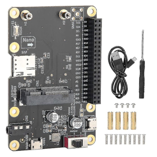 3g/4g Lte Base Hat Raspberry Pi 4/3/2/b ja moduulitietokonekorttiin USB:hen