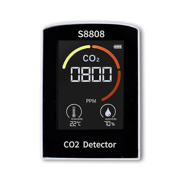 4-i-1 Digital Co2-mätare Mät Koldioxid Luftfuktighet Temperatur Tvoc Sensor Tester Co2 Air Qua