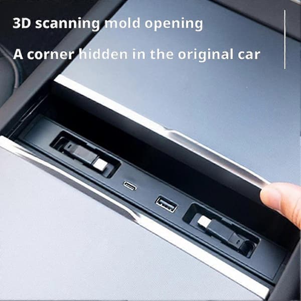 Bilens centrale kontrol-dockingstation til Tesla Model Y Juniper 2025 Hurtigoplader Pin8+TypeC