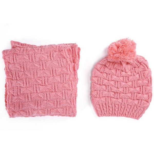 2pcs/set Women Girls Beanie Skull Cap Hats Scarf Winter Autumn