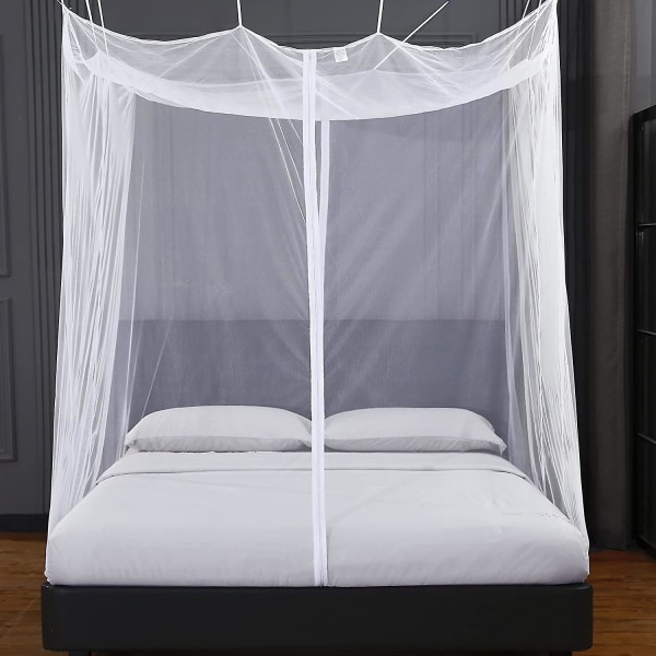 Mosquito Net for Bed Canopy with Zipper,Canopy Bed Curtains Twin,Twin XL Bed,Mosquito Netting for Patio,Camping,Bug Net for Camping,White