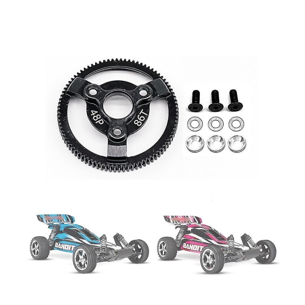 Hårdad stål 48p växel för Slash 2wd Vxl Bandit Stampede Drag Slash uppgraderingsdelar, 86t