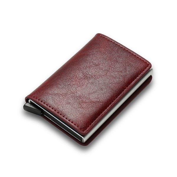 Carbon RFID - NFC Protected Wallet Card Holder 6 kort Röda One Size Red