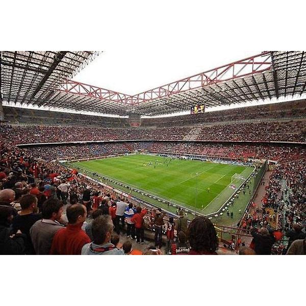 3D Arena Puslespillmodell, Stadio San Siro (Italia), Verdensberømt Bygningsmodell, DIY Puslespillmodellsett, Fans Souvenirs, Dekorasjoner, Voksne Barn S Leke