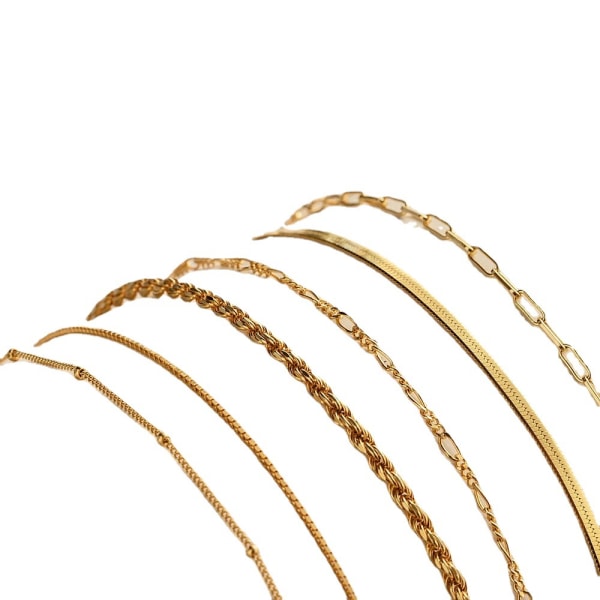 Guldarmband för kvinnor, delikata guldpläterade stapelbara armband