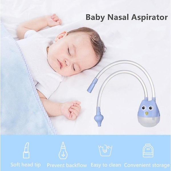 Baby næsesuger Spædbørns næserens Suger Suge Kateter Værktøj Beskyttelse Baby Mund Suge Aspirator Type Sundhedspleje blue set