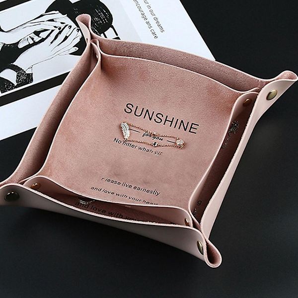 2 stk. Displayplader i PU-læder Organizer Showcase Bakke Foldbar Holder