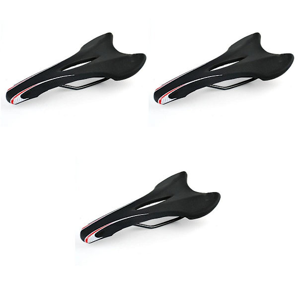 3 stk. Vdaer Vd-3411 cykelsadel til terræn, MTB og mountainbike (sort)