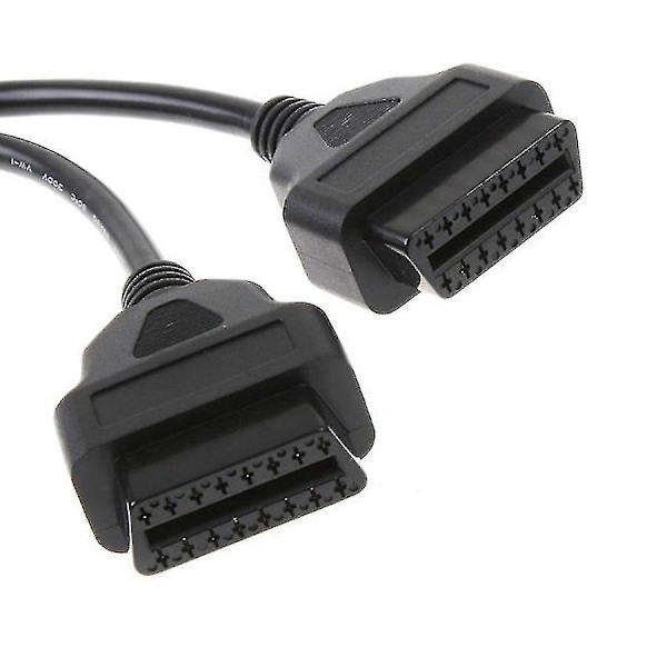 30cm Obd2 16-nastainen kaapeli jatkopaloitin uros - kaksinkertainen naaras Y Obd 16-nastainen kaapeli 1-2 Obd liitinsovitin