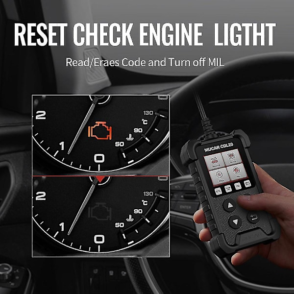 Obd2 Scanner Check Engine Auto Diagnostic Tool Eobd Bil Fejl Kode Læser Smog Test Emission Analyzer Til O2 Sensor