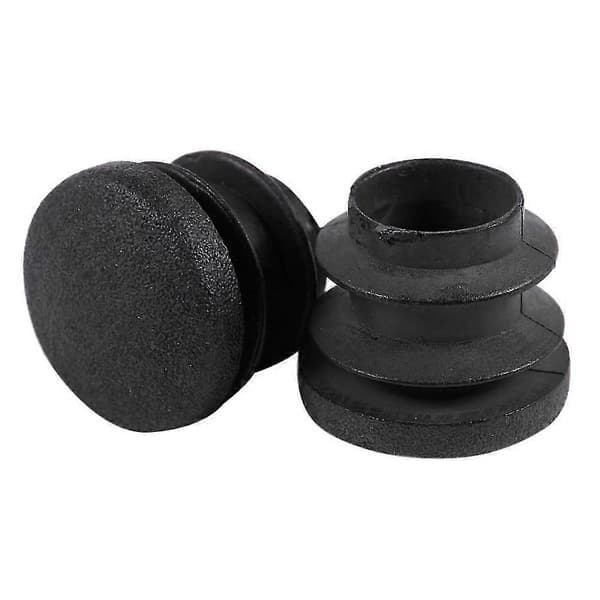 60 stk. sorte plastik blindpropper endestykker runde rørindsatser 16 mm