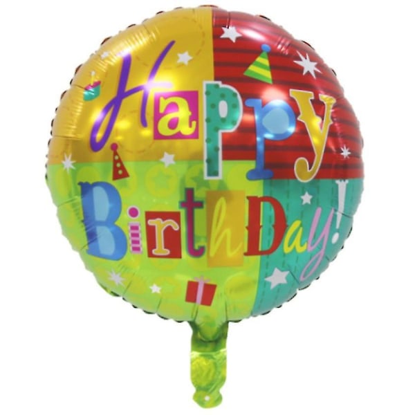 18 tommers gratulerer med dagen i aluminiumsfolieballong med rund form bursdagsfest