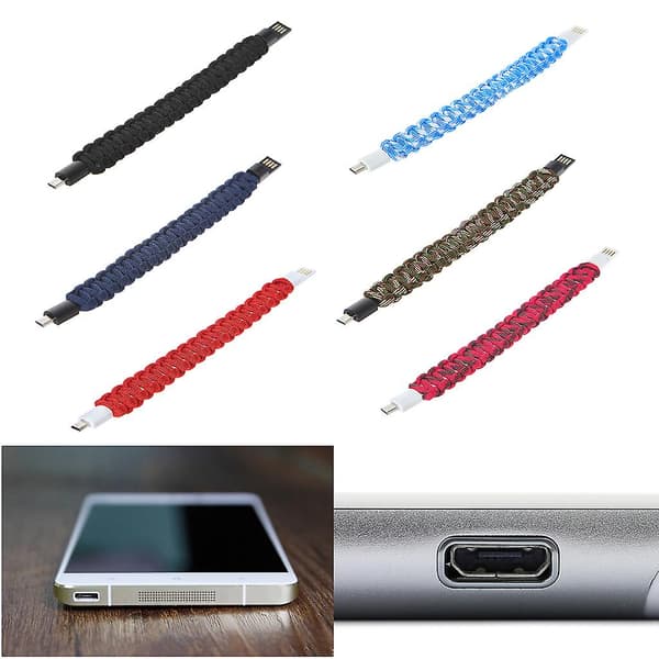 Micro USB Hurtiglader Kabel Laderledning Synkronisering Dataoverførselstråd Bærbar