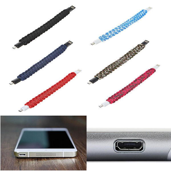 Micro USB Hurtigoplader Kabel Opladning Ledning Synkronisering Dataoverførsel Tråd Bærbar