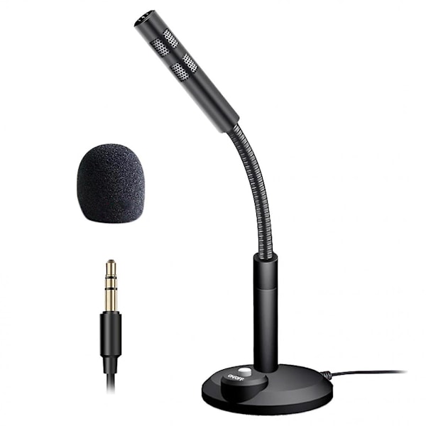 Mini-mikrofonin USB / 3,5 mm kondensaattorimikrofoni PC-tietokoneelle F12 valkoinen 3,5 mm