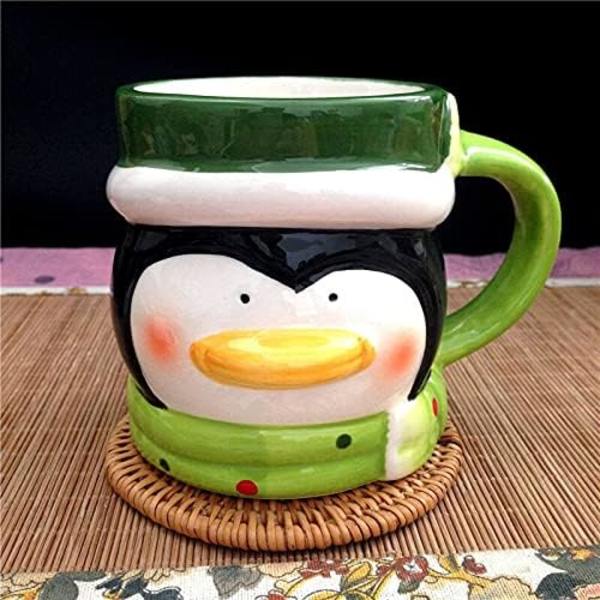 Julmugg Keramisk Djurkopp Santa Claus Älg Par Vattenkvarn Mjölk Kaffe Te M Christmas Penguin Without Cover