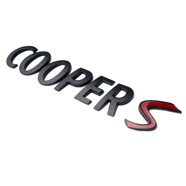 Mat sort Mini Cooper S Bagstøvle-emblem