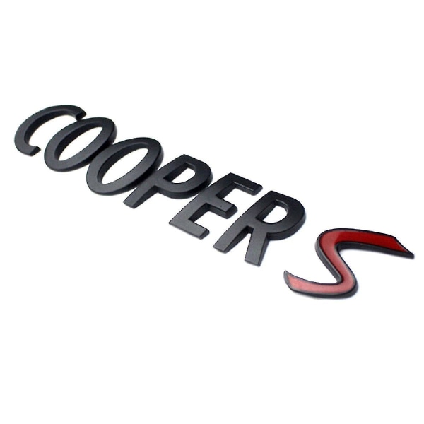 Matt Sort Mini Cooper S Bagagerums Emblem