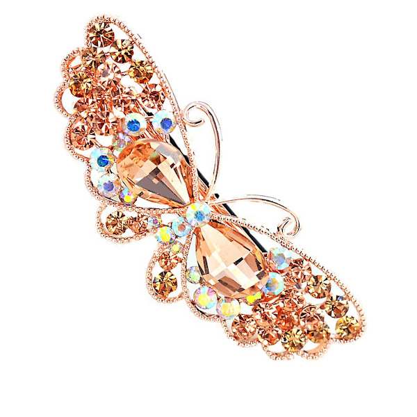 Pige Butterfly Rhinestones Krystal Hårklip Kvinder Hårspænde Femme