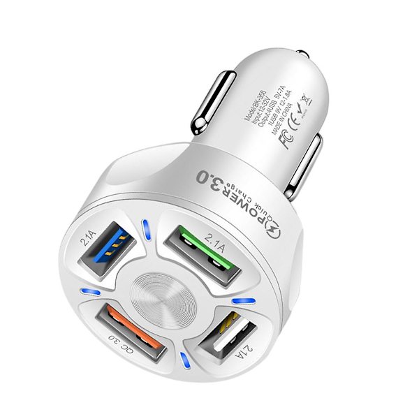 Qc3.0 USB-biloplader, telefonopladningsadapter, forlænger, splitter