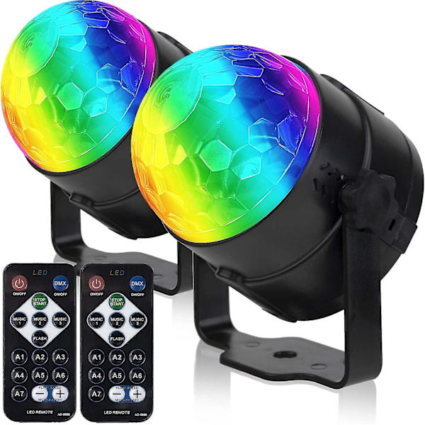 Kannettava ääniaktivoitu kauko-ohjattava juhlalampun USB-liitäntä DJ-valaistus Rgb-diskopallo Auton vilkkuvalo Tanssihuone Halloween Joulujuhlat