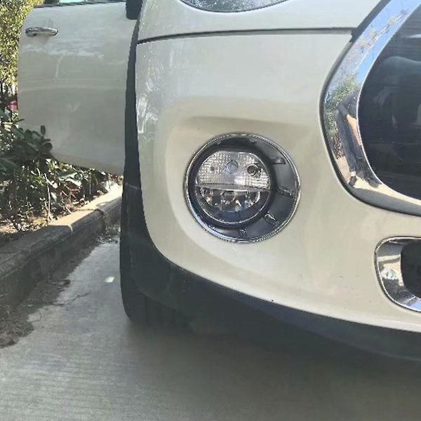 Til Mini Cooper R55 R56 R57 R58 R59 Chrome Tågelampe Lygteafdækning Forreste Kofanger Ring Trim 51117248791