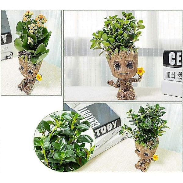 Blomster Groot Potter - Guardians Of The Galaxy Groot Pen Holder, Skrivebordsdekorationer, Blomsterpotter
