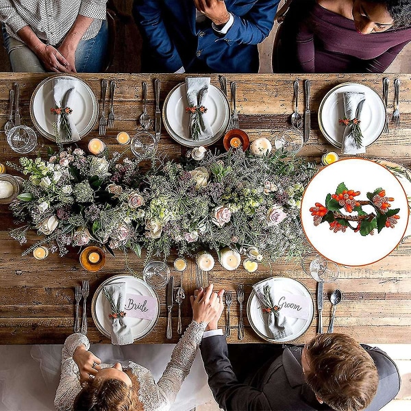 12 stk Serviettringer Blomsterserviettring Hs Høstserviett Le Ringer Tema Middagsbord Ri
