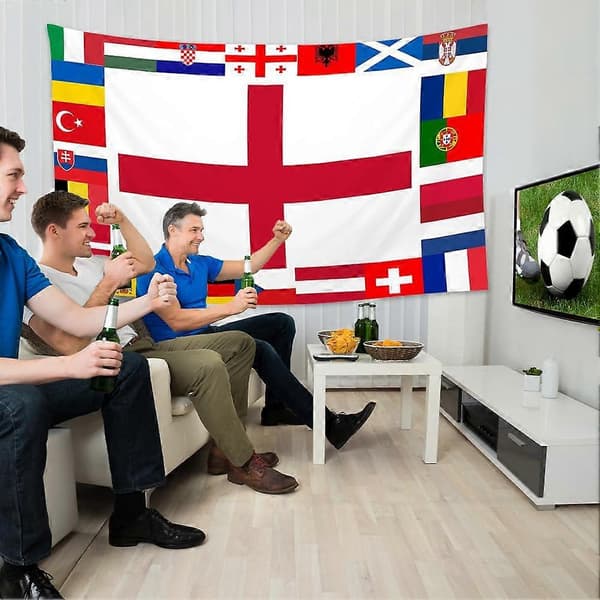 Flagg for åttendedelsfinalen i EM, dekorasjon til hjemmefester 90x150CM 1pcs