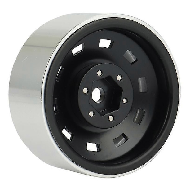 4 st 1,9-tums metall Beadlock hjulnav fälg för 1/10 RC Crawler bil svart