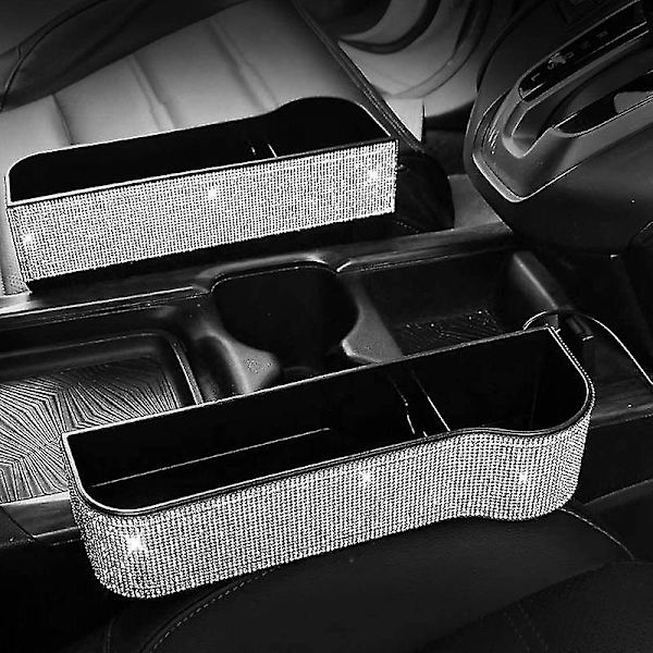 Bling-auton järjestäjä etuistuimen täyttöön kristalliriipuksilla, auton järjestäjä
