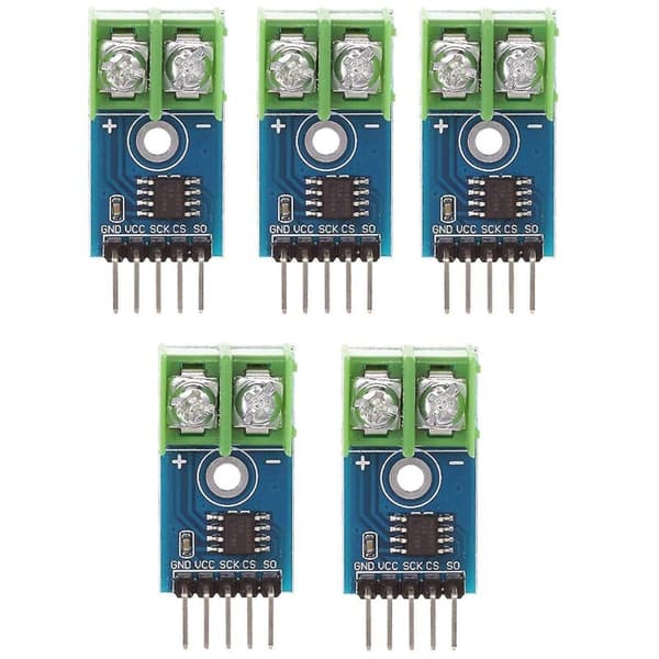 5 MAX6675 type K termoelement temperaturfølermoduler for Raspberry Pi og Arduino