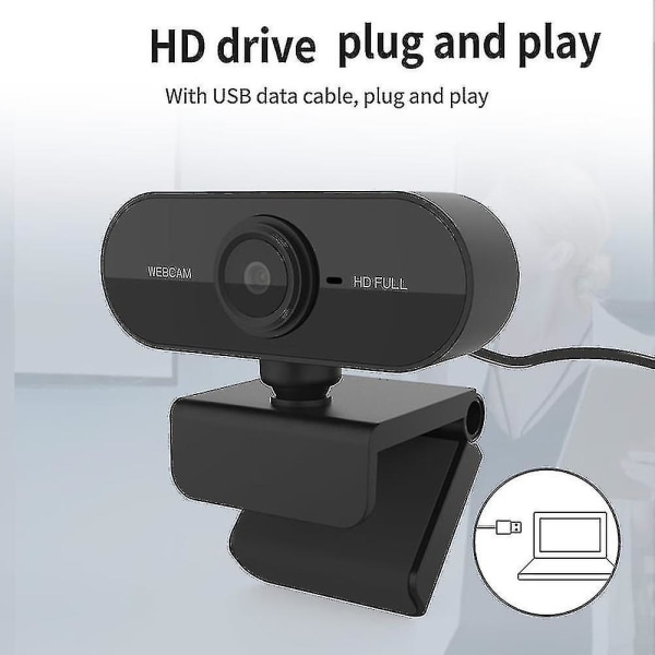 Hd 1080p Webbkamera Dator Pc Webbkamera Med Mikrofon Rotat