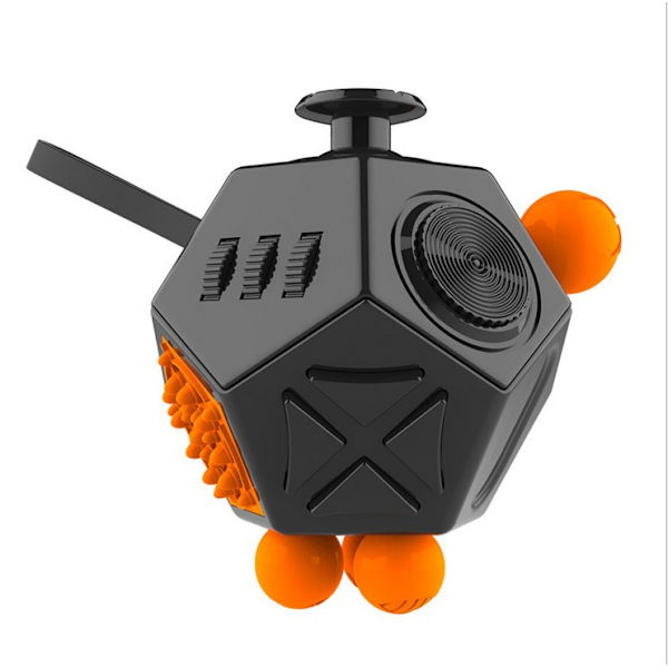 12-sivuinen Fidget Cube -lelu, lievittää stressiä lapsille, teini-ikäisille ja aikuisille A1
